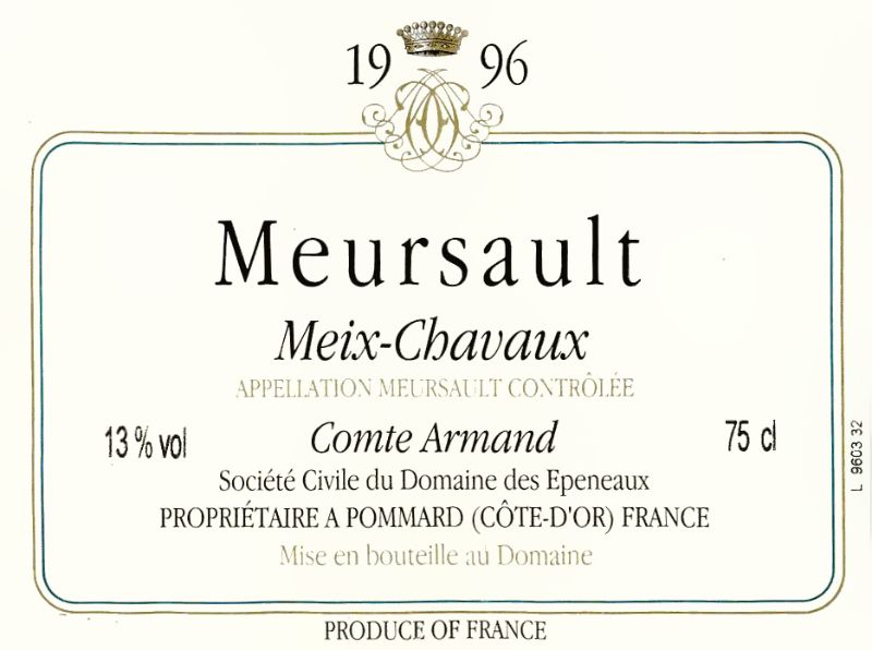Meursault-MeixChavaux-Comte Armand 1996.jpg